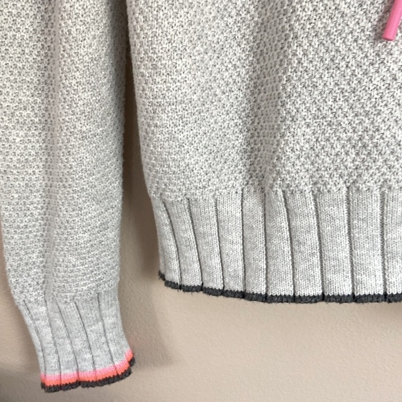Lisa Todd Lightweight  Cotton Hoodie Sweater – Grey with Pink Trim - Picture 5 of 8